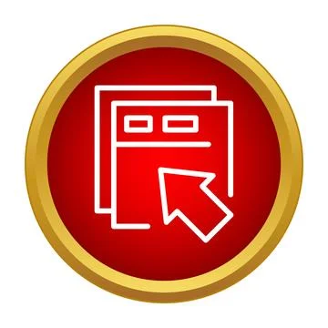 Web browser pages concept with clicking cursor Stockillustratie