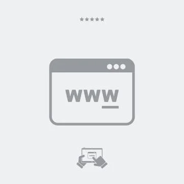 Web browser panel icon Ilustración de archivo