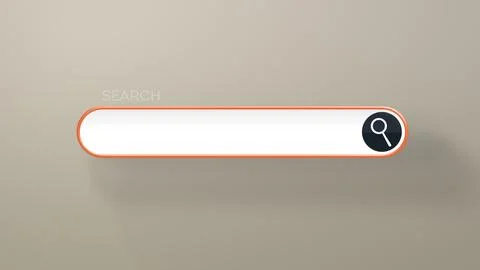 Web Browser Search Bar. Orange Black Search Bar on Soft Beige Background. イラスト素材