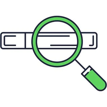Web browser search icon internet flat vector Stock-Illustration