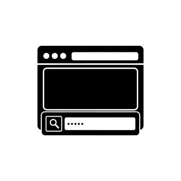 Web Browser Search Interface and Navigation Icon Stock Illustration