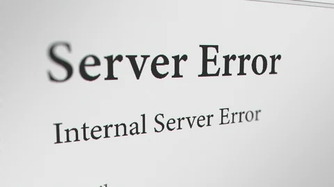 Web Browser with a Server Error Message.  3 Different Points of View Stock Footage 117273112