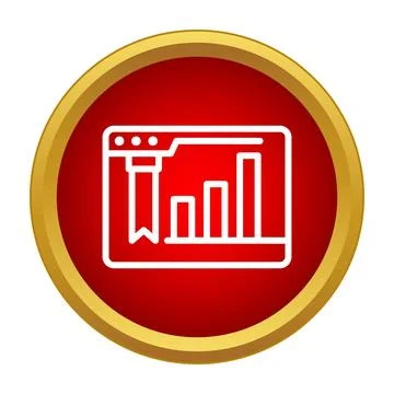 Web browser showing business data analytics bar chart イラスト素材