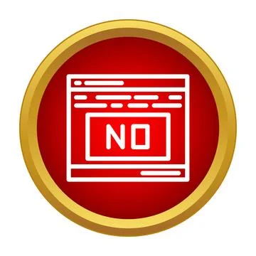 Web browser showing a no message icon Illustrazione stock