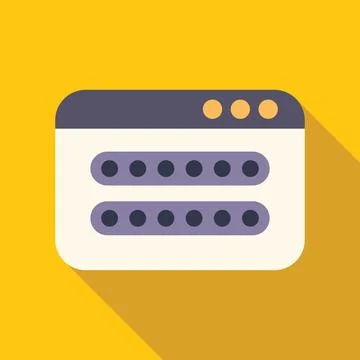 Web browser showing password protection with hidden password dots 스톡 일러스트