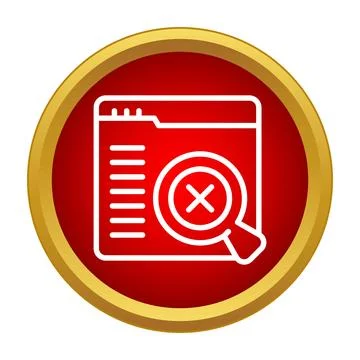 Web browser showing search failure and error message 스톡 일러스트