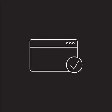 Web browser thin line icon, webpage outline vector logo illustra Stock Illustration