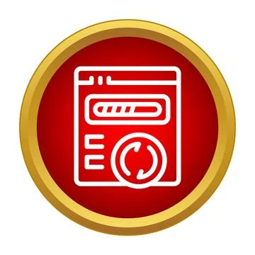 Web browser update icon with loading bar Stock Illustration