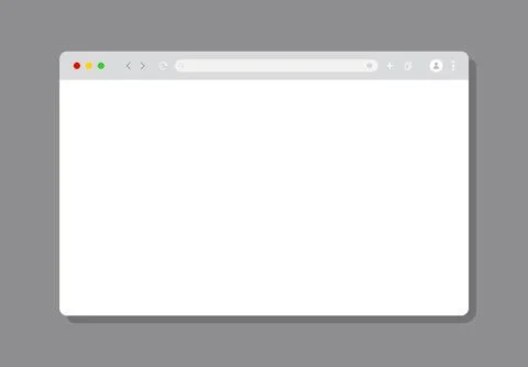 Web Browser User Interface Blank Mockup Template Vector Stock Illustration