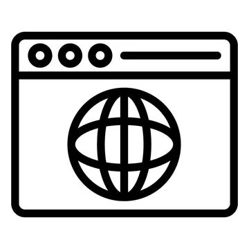 Web browser Vector Icon Design Illustration 스톡 일러스트