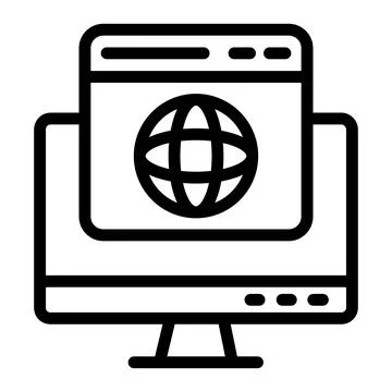 Web browser Vector Icon Design Illustration Illustrazione stock