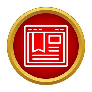 Web browser window with bookmark icon concept 스톡 일러스트