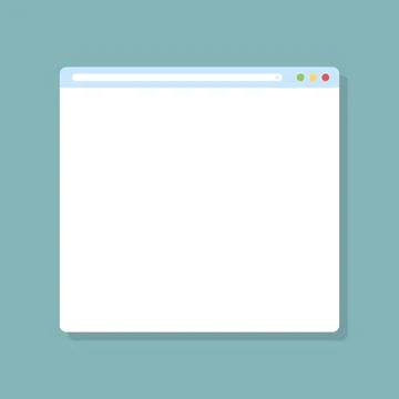 Web browser window. Browser in flat design. Web element with shadow. Vector Stock Illustration