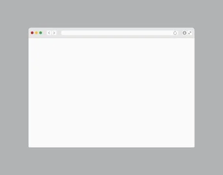 Web browser window. Computer or internet frame template design of flat page Stock Illustration