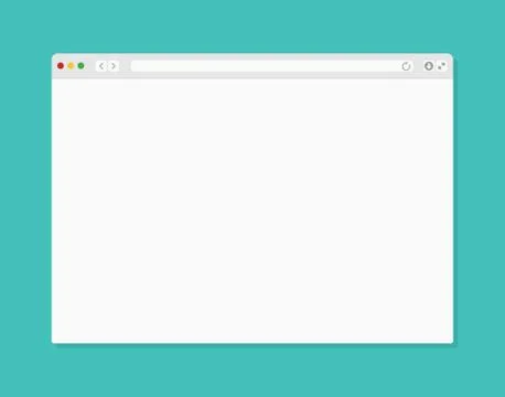 Web browser window. Computer or internet frame template design of flat page 스톡 일러스트