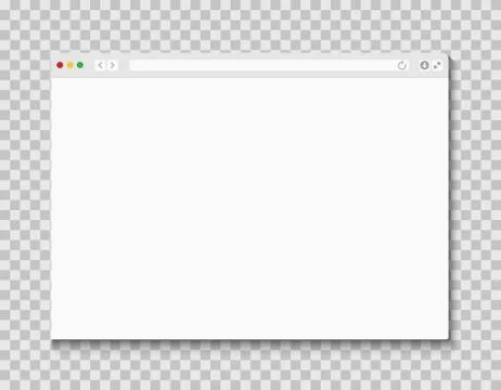 Web browser window. Computer or internet frame template design of flat page 스톡 일러스트
