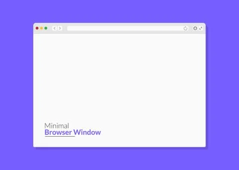 Web browser window. Computer or internet frame template design of flat page Stock Illustration