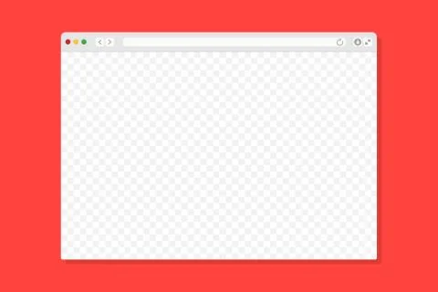 Web browser window. Computer or internet frame template design of flat page Stock Illustration