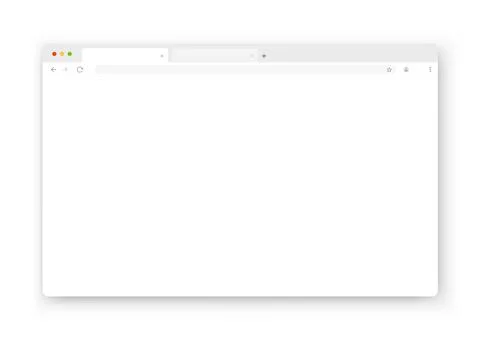 Web browser window design on a white background. Vector frame of a website 库存插图