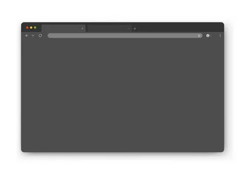 Web browser window design on a white background. Vector frame of a website Stock Illustration