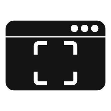 Web browser window displaying focusing screen icon イラスト素材