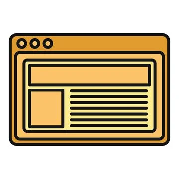 Web browser window displaying responsive website layout Stock-Illustration