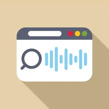 Web browser window displaying voice search engine results page 스톡 일러스트