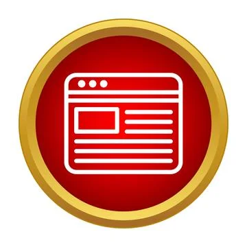 Web browser window icon indicating online activity Stockillustratie