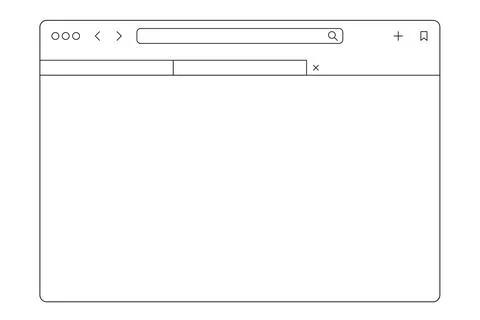 Web Browser Window Outline With Copy Space Vector Stockillustratie