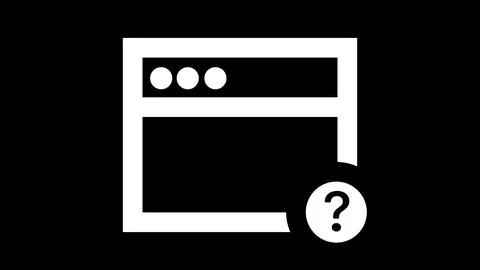Web browser window with question mark icon Stock Illustration