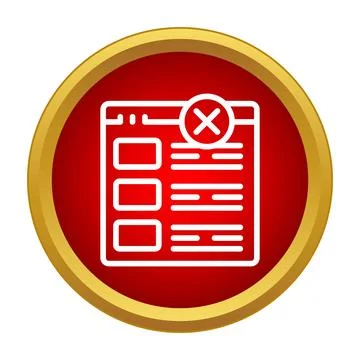 Web browser window showing error or canceled process Stock Illustration