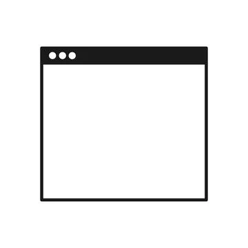 Web browser window. Template of website interface. Stock Illustration