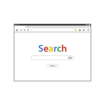 Web browser window vector illustration. Vector flat style Stock Illustration