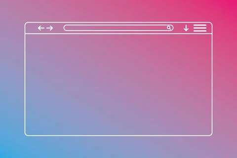 Web browser window. Website interface template. Stock Illustration