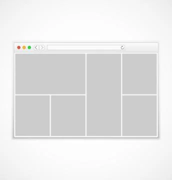 Web browser window on white background Stock Illustration