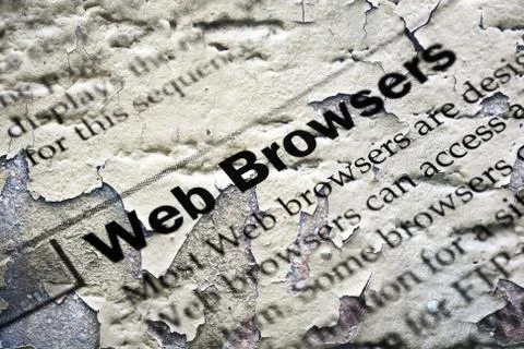 Web browsers grunge concept Stock Photos