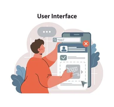 Web browsing and user interface concept. Flat vector illustration Stock Illustration