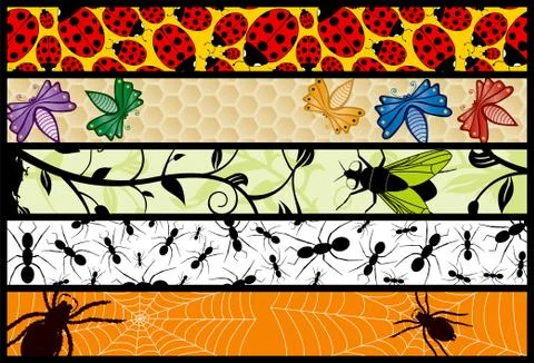 Web bug banners Stock Illustration