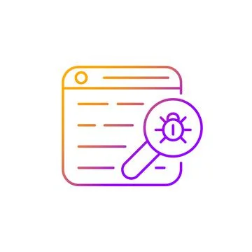 Web bug gradient linear vector icon 스톡 일러스트