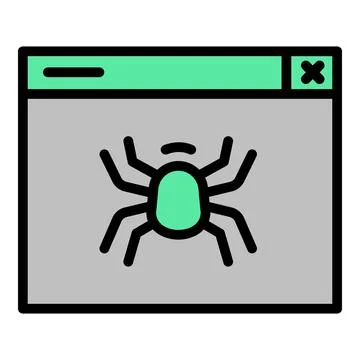 Web bug icon outline vector. Computer security イラスト素材