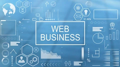 Web Business, Animated Typography Video stock 116357813
