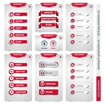 Web button collection Stock Illustration