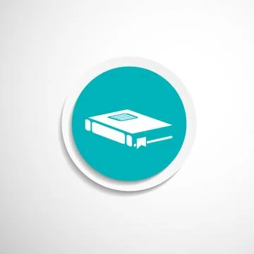 Web button Flat design with shadow Stock Illustration