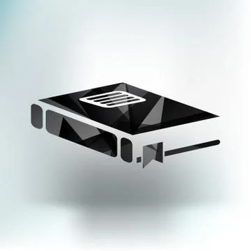 Web button Flat design with shadow Stock Illustration