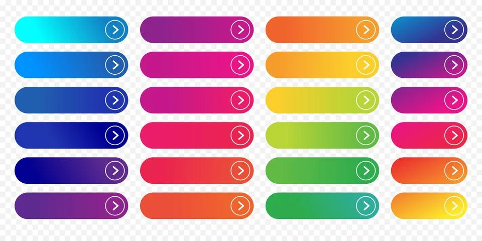 Web button flat design template next icon color gradient outline vector isola Stockillustratie