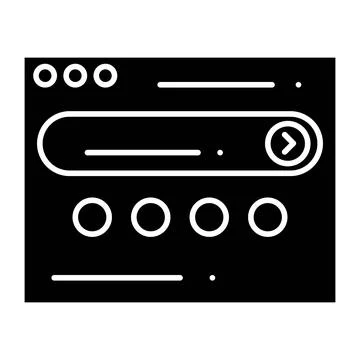 Web Button Glyph Icon Stock Illustration