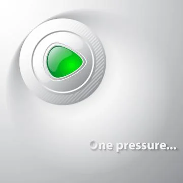Web button with green inside Stock Illustration