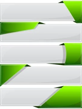 Web button with green ribbon Stock Illustration