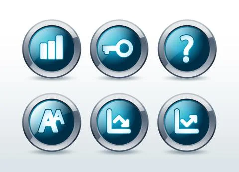 Web button icon set vector illustration Stock Illustration