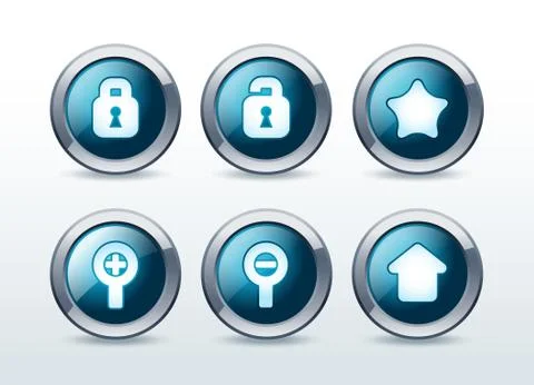 Web button icons set vector illustration Stockillustratie